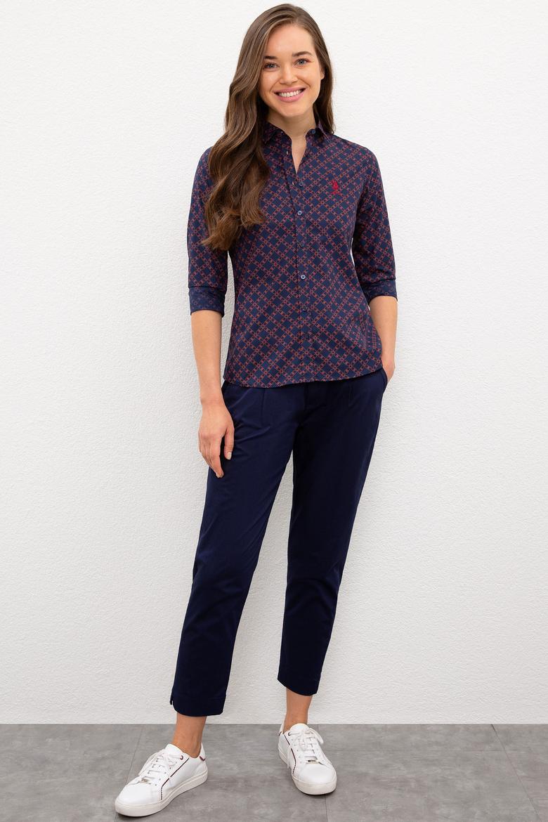 Kadın Lacivert Uzun Kollu Gömlek - 50226426002