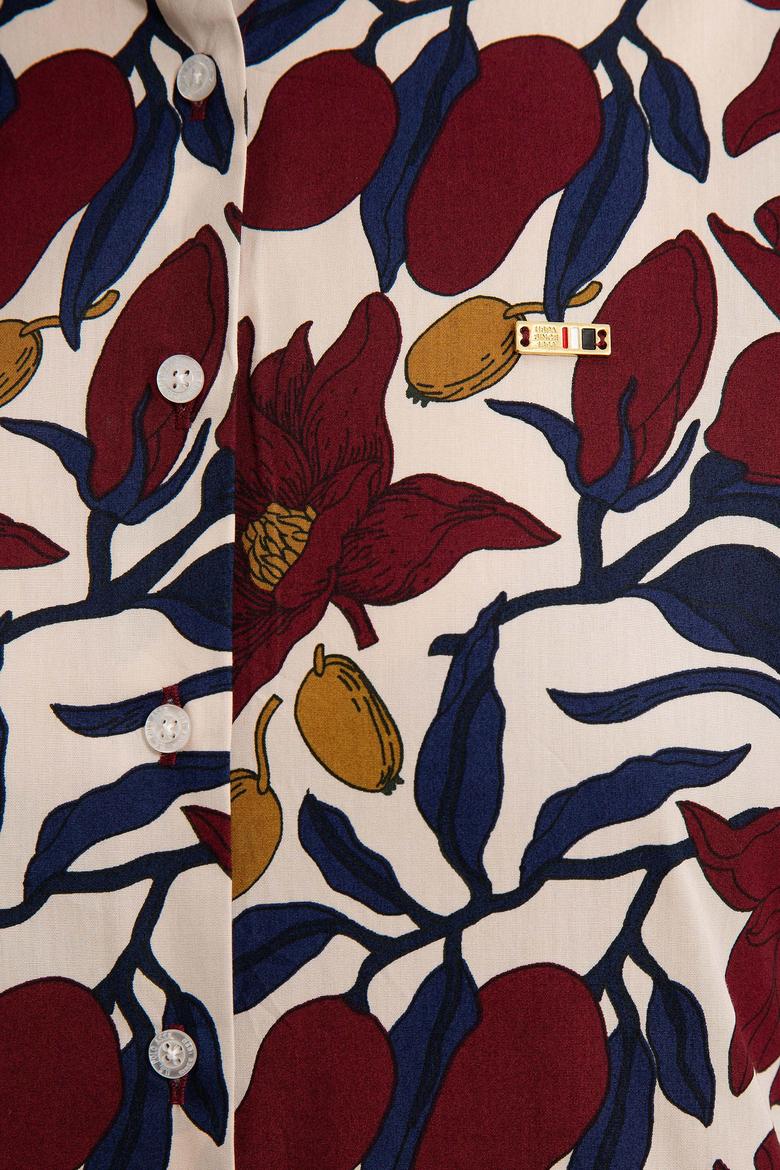 Kadın Ekru Uzun Kollu Gömlek - 50226441011