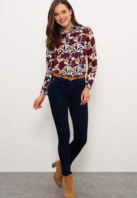 Kadın Ekru Uzun Kollu Gömlek - 50226441011