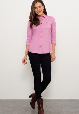Kadın Mor Gömlek Uzunkol Basic - 50200126062