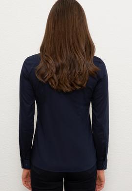 Kadın Lacivert Gömlek Uzunkol Basic - 50219519048