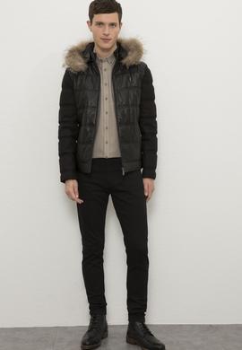 Erkek Siyah Deri Mont Kaban - 50215652004