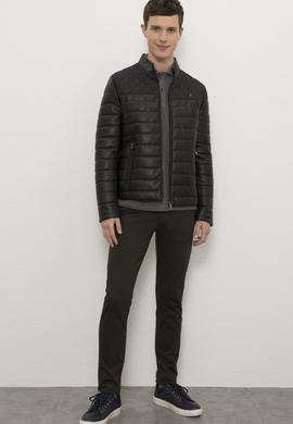 Erkek Siyah Deri Mont Kaban - 50215656003