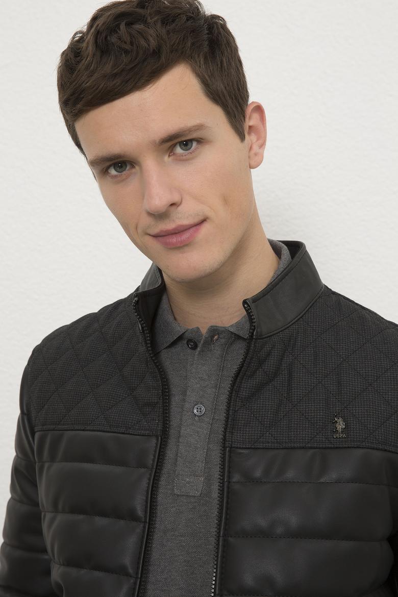 Erkek Siyah Deri Mont Kaban - 50215656003