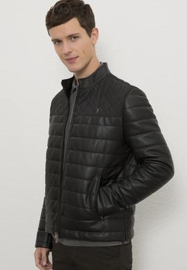 Erkek Siyah Deri Mont Kaban - 50215656003