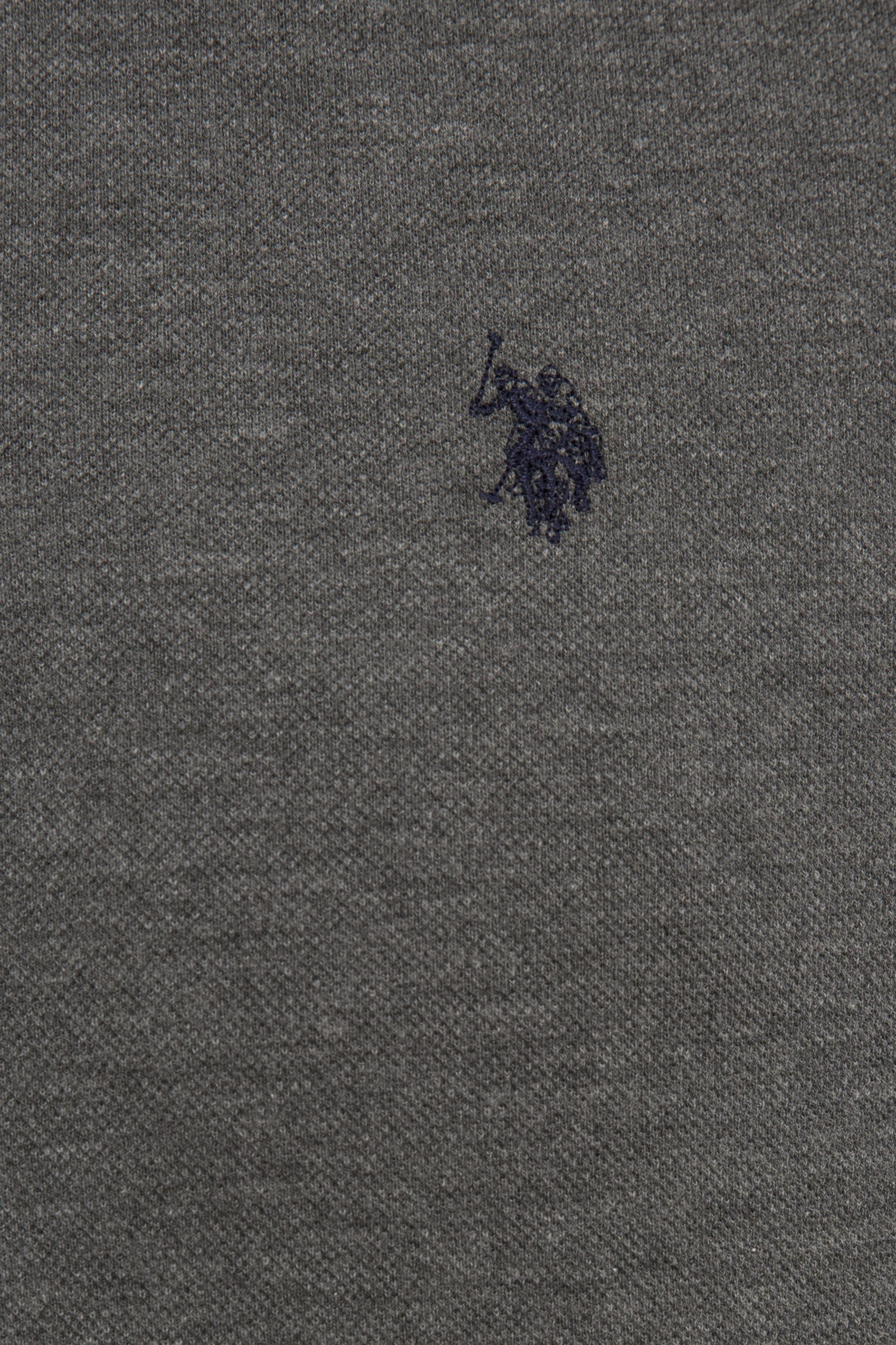 Erkek Antrasit Melanj Polo Yaka Sweatshirt Basic