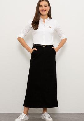 Kadın Siyah Denim Etek - 50214174006