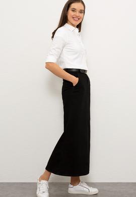 Kadın Siyah Denim Etek - 50214174006