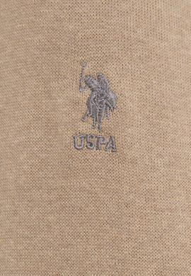 Erkek Camel Melanj Bisiklet Yaka Triko Kazak - 50223882049