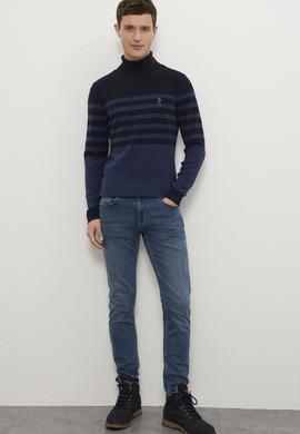 Erkek Lacivert Kazak - 50223894002