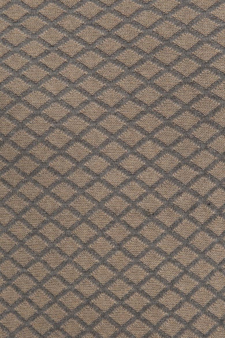 Erkek Camel Melanj Bisiklet Yaka Triko Kazak - 50223882049