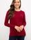 Kadın Bordo Basic Kazak