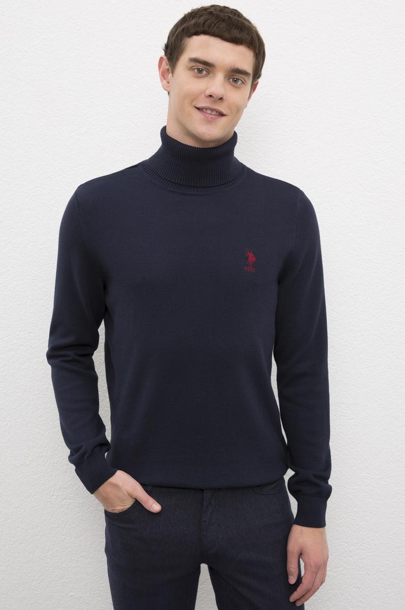 Erkek Lacivert Basic Kazak