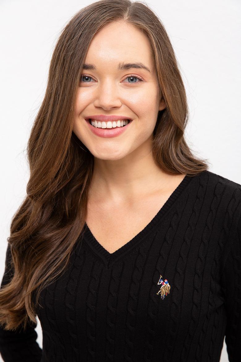 Kadın Siyah Basic Kazak - 50224708018