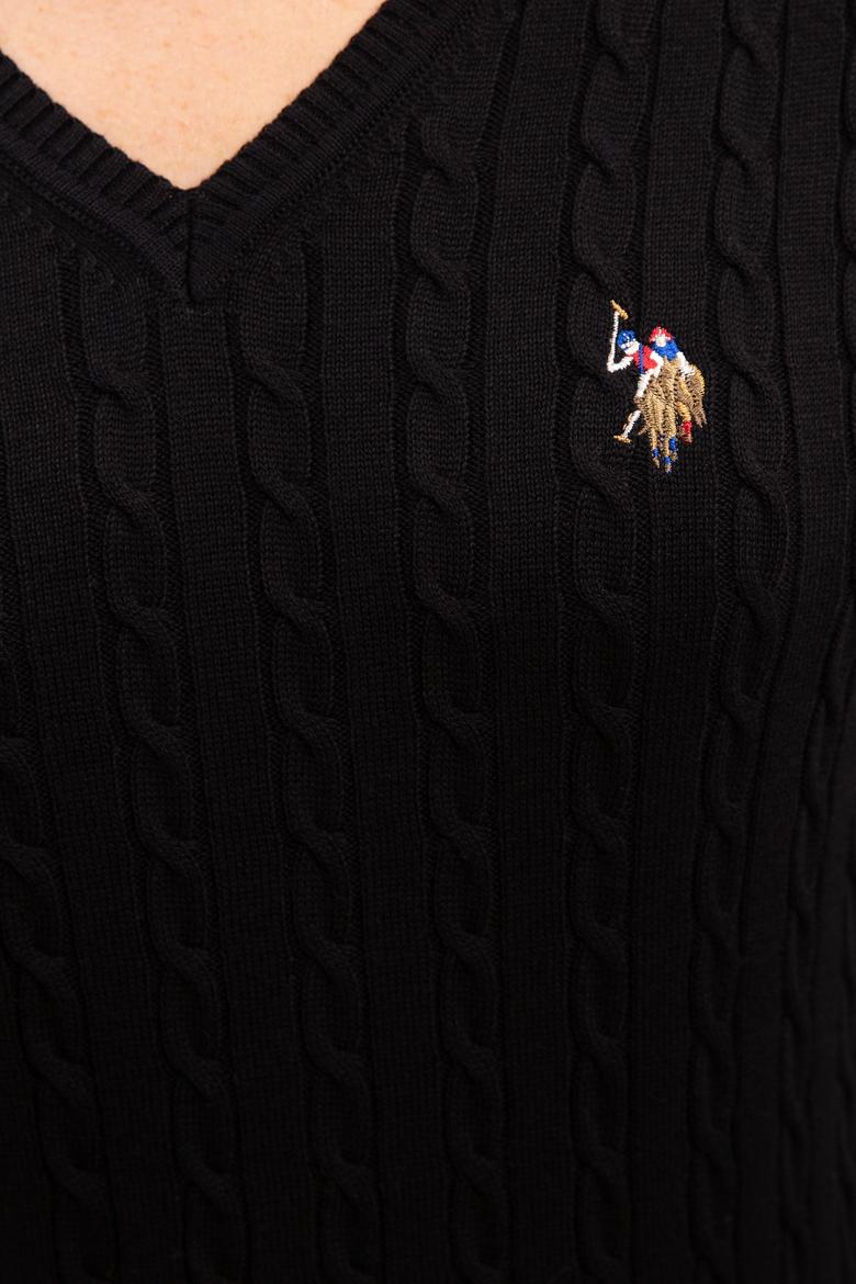 Kadın Siyah Basic Kazak - 50224708018