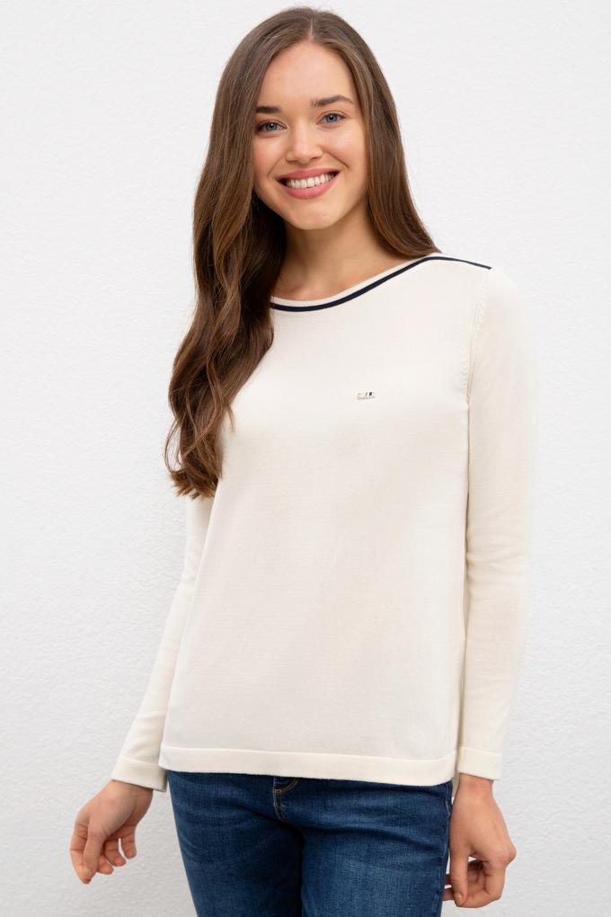 Kadın Beyaz Triko Kazak