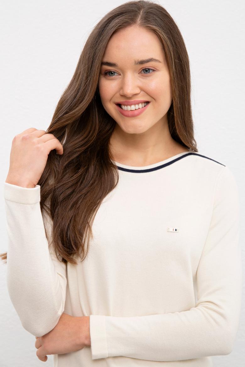 Kadın Beyaz Triko Kazak - 50223951023