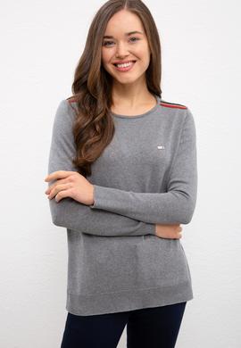 Kadın Gri Triko Kazak - 50223950014