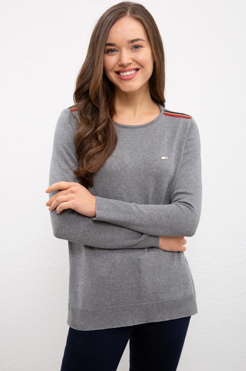 Kadın Gri Triko Kazak