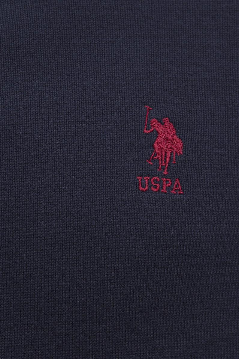 Erkek Lacivert Balıkçı Yaka Triko Kazak Basic