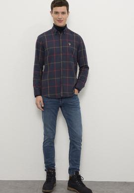 Erkek Lacivert Gömlek Uzunkol - 50225283017