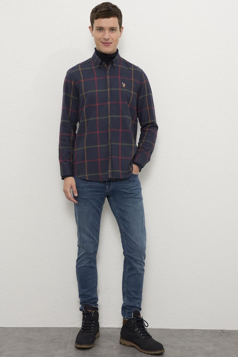 Erkek Lacivert Gömlek Uzunkol - 50225283017
