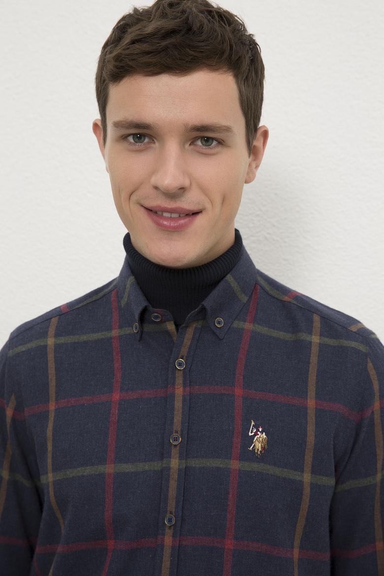 Erkek Lacivert Gömlek Uzunkol - 50225283017