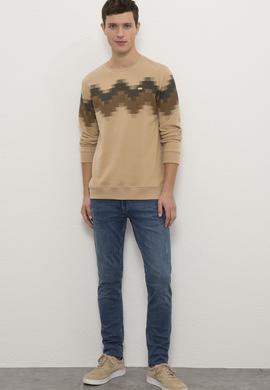 Erkek Camel Sweatshirt - 50225401031