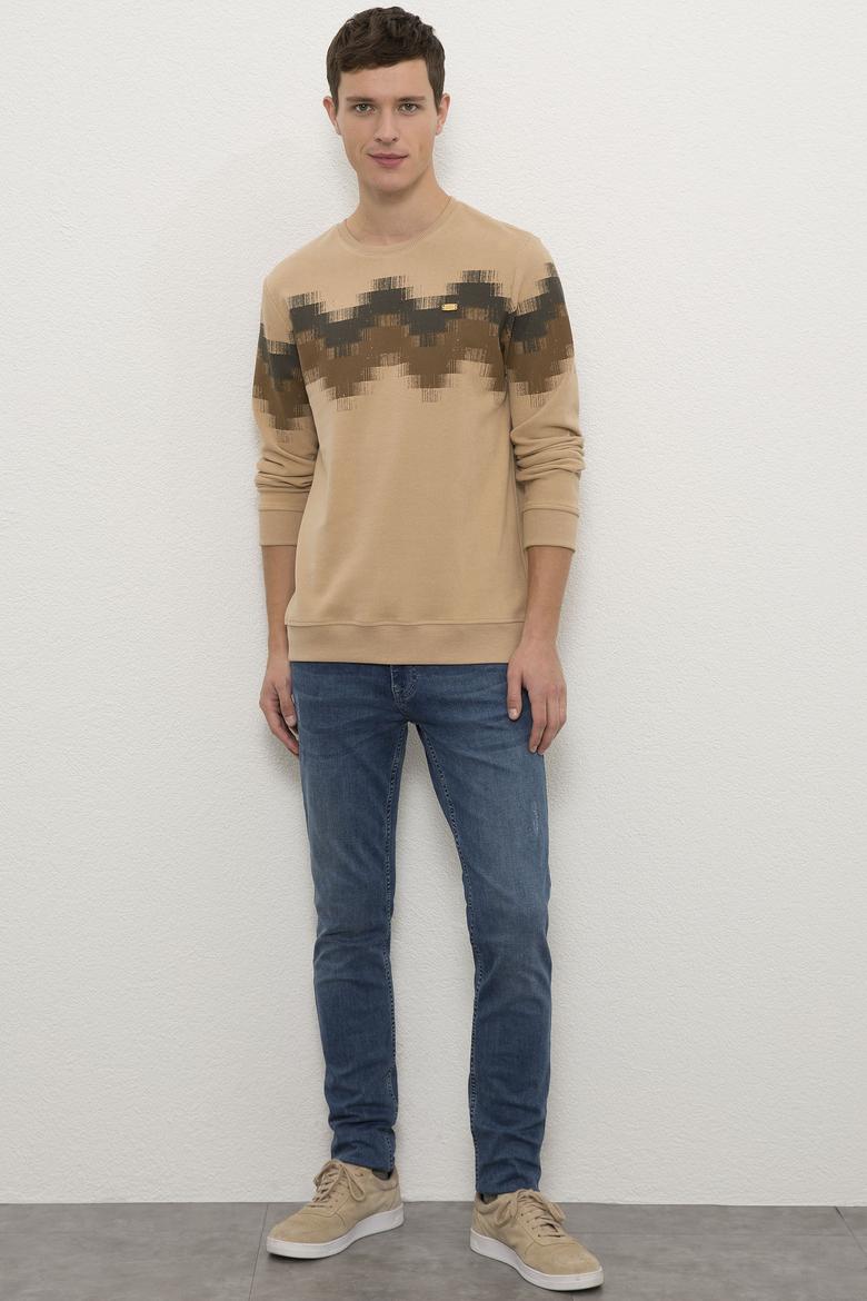 Erkek Camel Sweatshirt - 50225401031