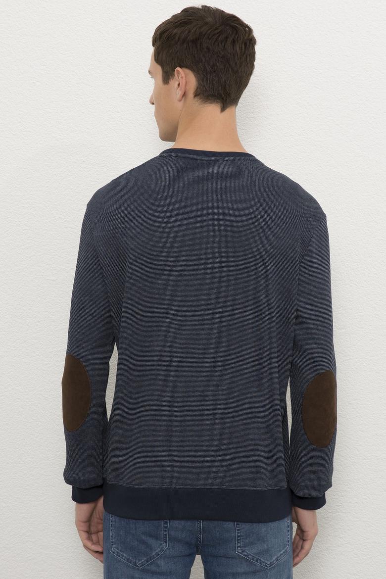 Erkek Lacivert Bisiklet Yaka Sweatshirt - 50225448001