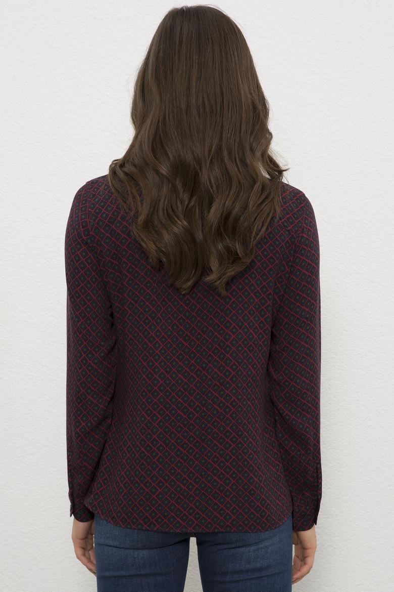 Kadın Lacivert Uzun Kollu Gömlek - 50226418010