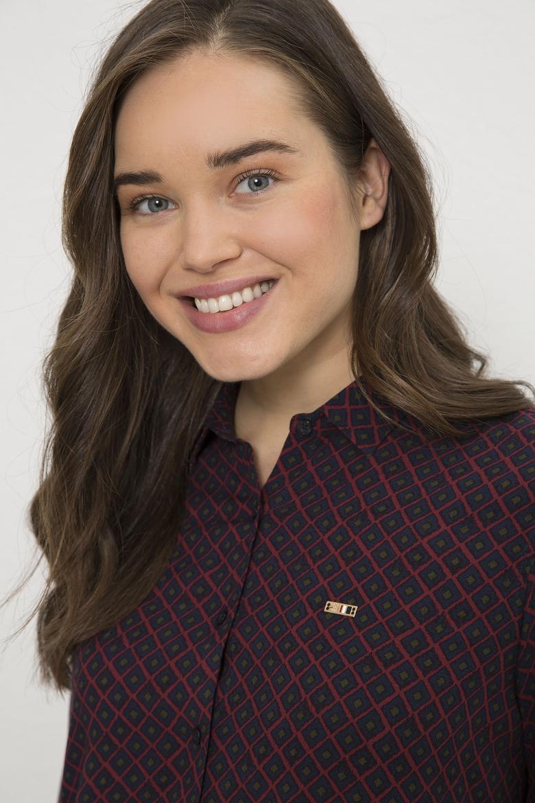 Kadın Lacivert Uzun Kollu Gömlek - 50226418010