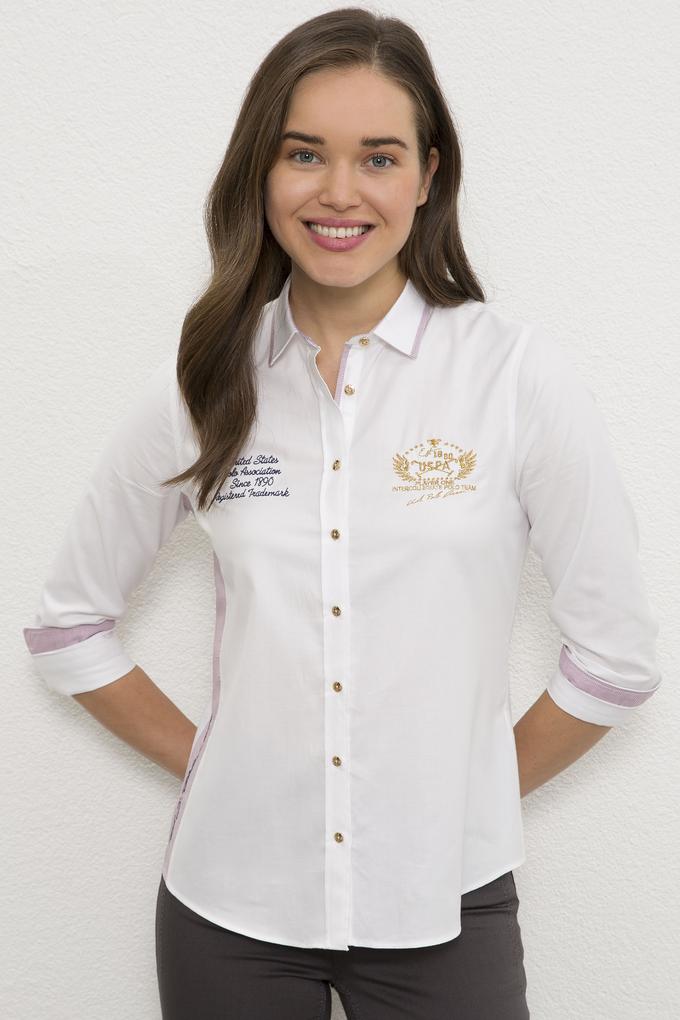 Kadın Beyaz Gömlek Uzunkol