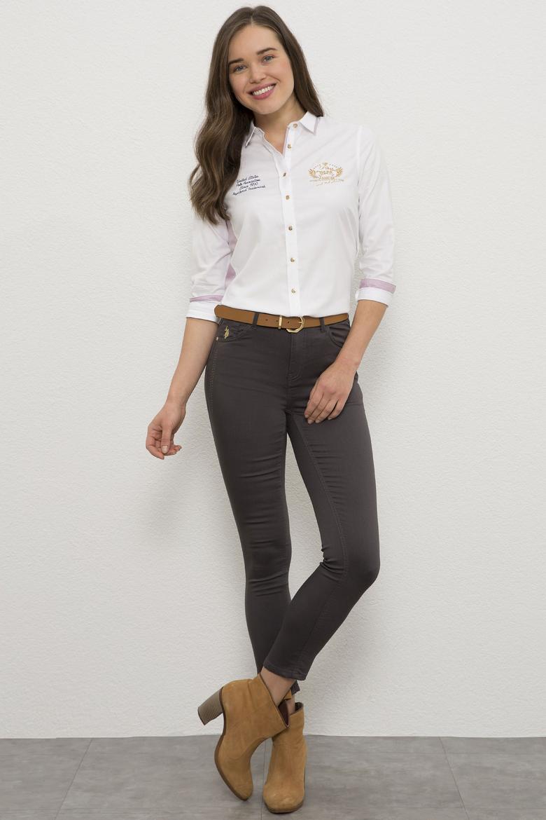 Kadın Beyaz Gömlek Uzunkol - 50229242002