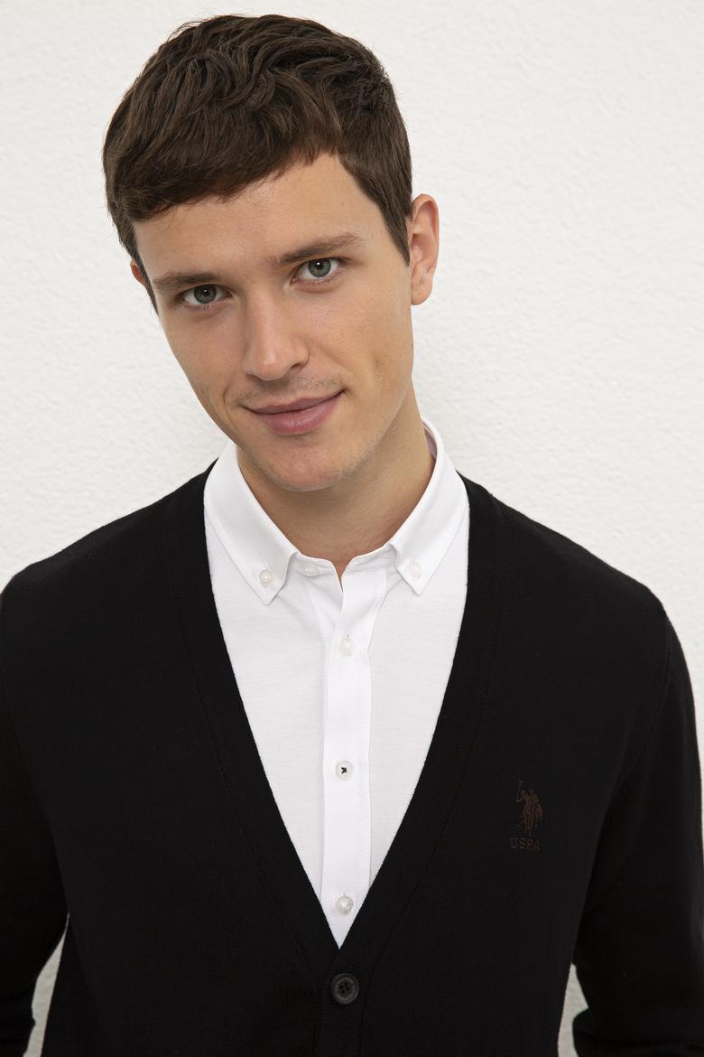 Erkek Siyah Triko Hırka - 50229572019