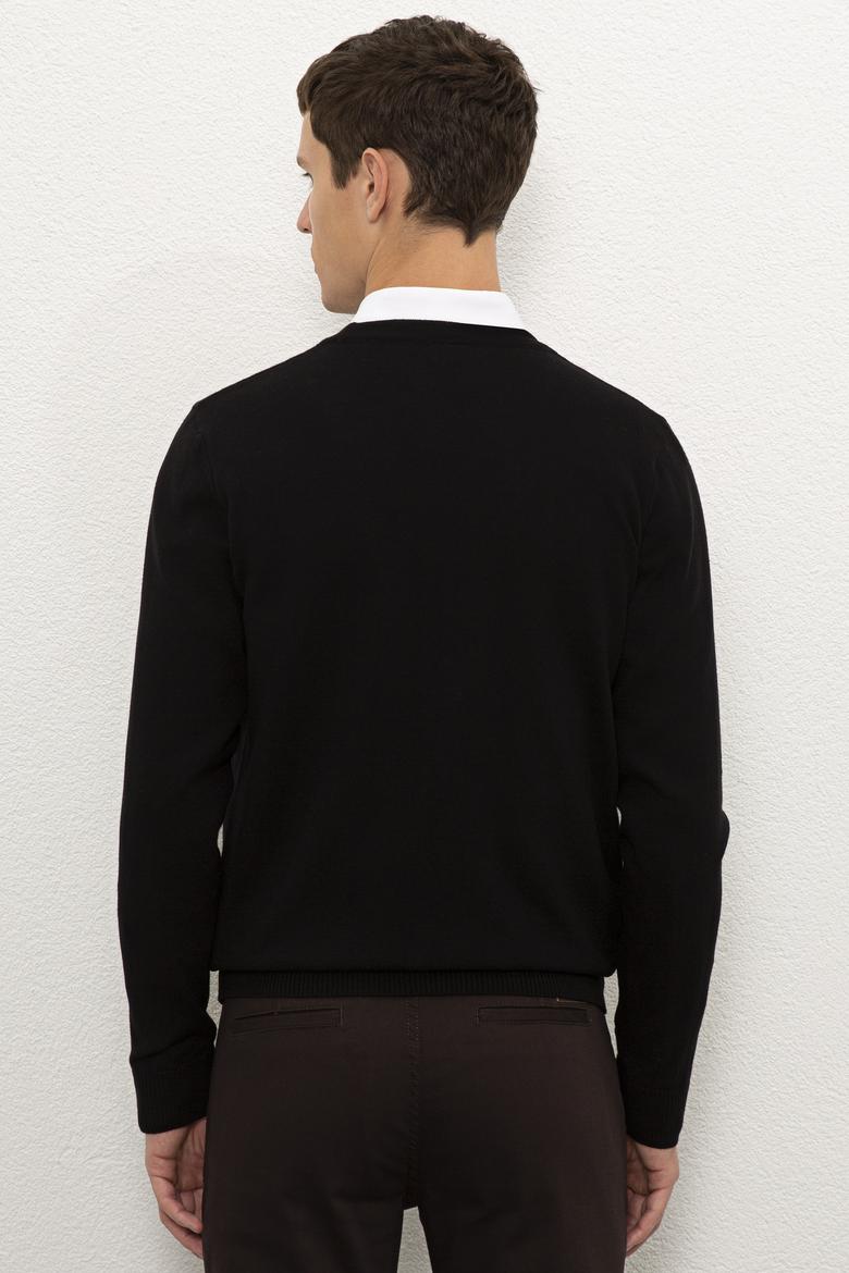 Erkek Siyah Triko Hırka - 50229572019