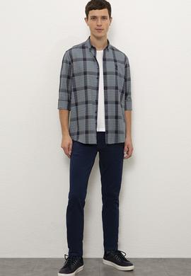 Erkek Lacivert Uzun Kollu Gömlek - 50226565005