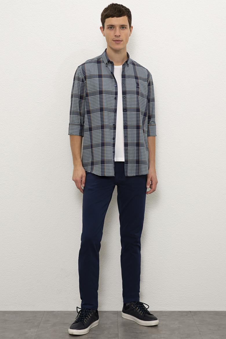 Erkek Lacivert Uzun Kollu Gömlek - 50226565005