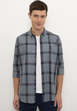 Erkek Lacivert Uzun Kollu Gömlek - 50226565005