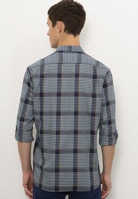 Erkek Lacivert Uzun Kollu Gömlek - 50226565005