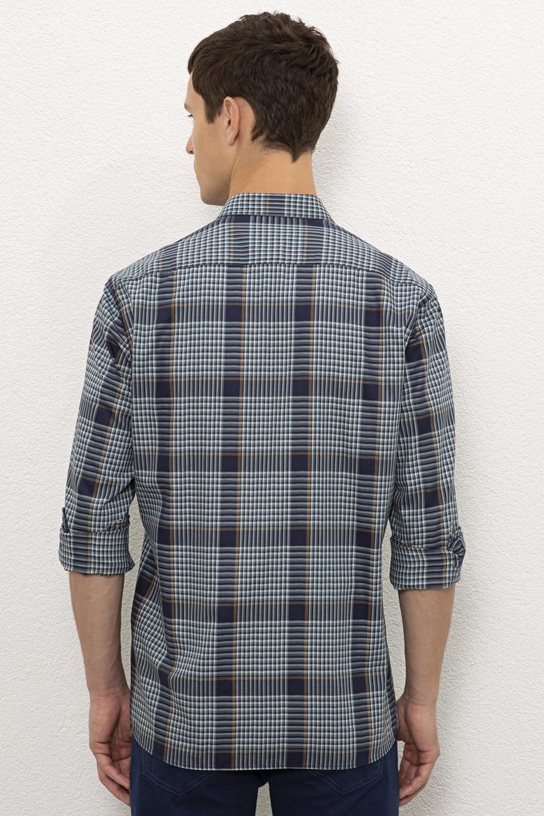 Erkek Lacivert Uzun Kollu Gömlek - 50226565005