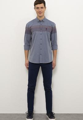 Erkek Lacivert Gömlek Uzunkol - 50225288004