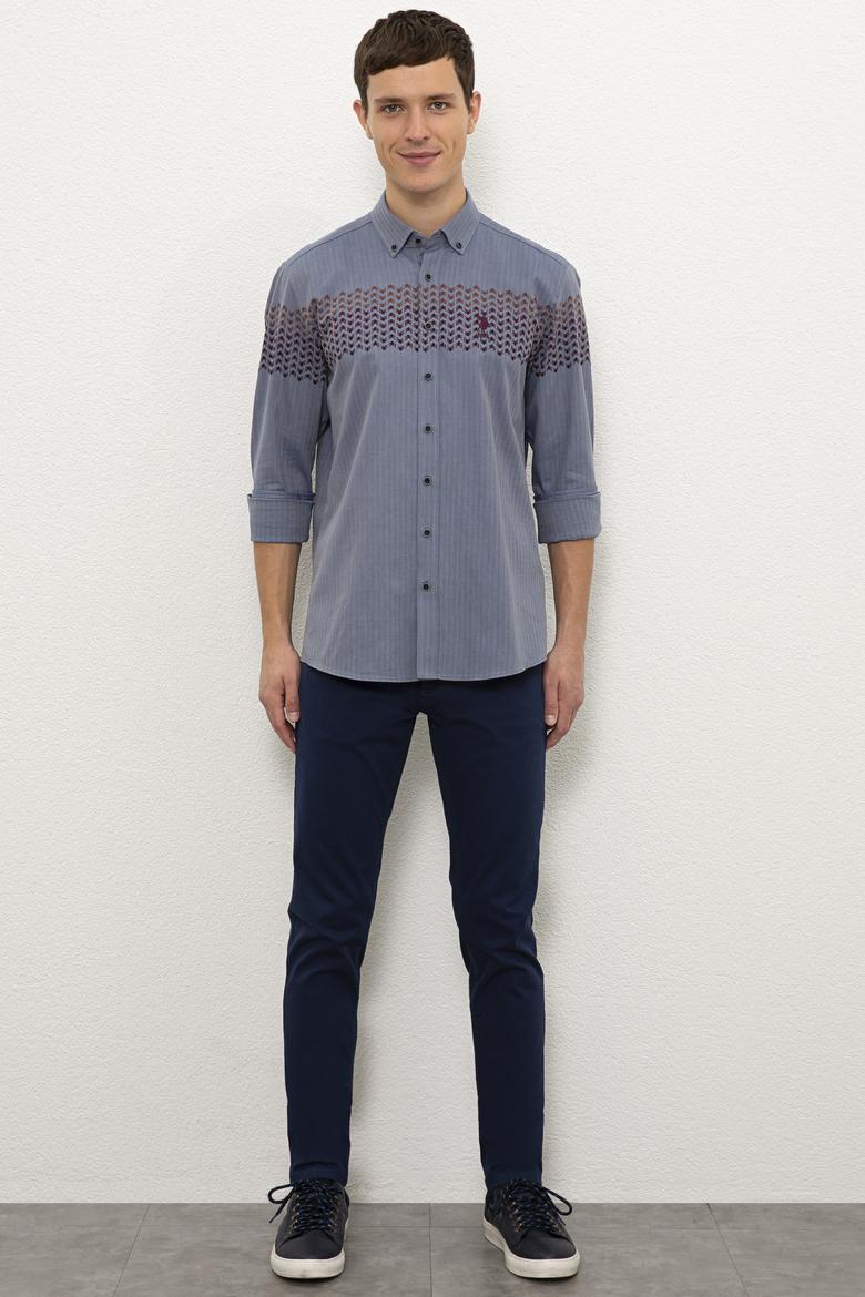 Erkek Lacivert Gömlek Uzunkol - 50225288004