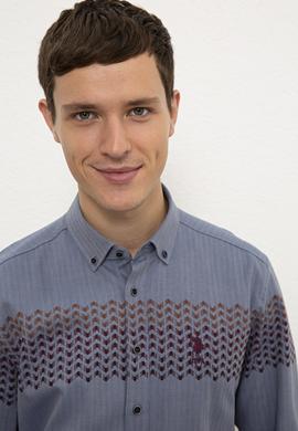 Erkek Lacivert Gömlek Uzunkol - 50225288004