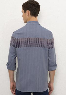 Erkek Lacivert Gömlek Uzunkol - 50225288004