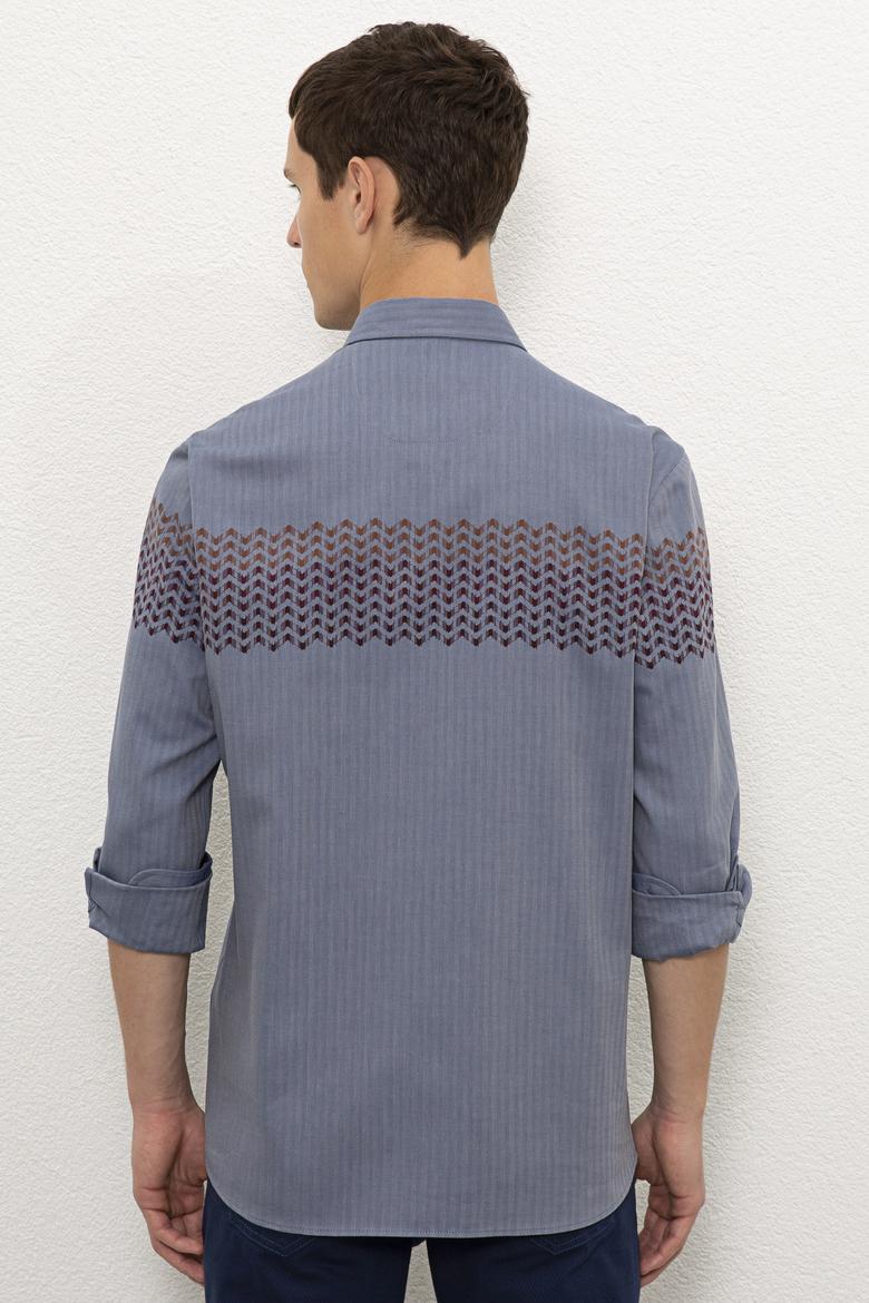 Erkek Lacivert Gömlek Uzunkol - 50225288004