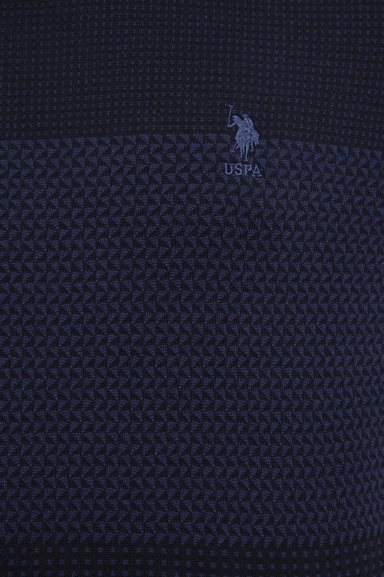 Erkek Lacivert Balıkçı Yaka Triko Kazak - 50223875009