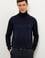 Erkek Lacivert Balıkçı Yaka Triko Kazak
