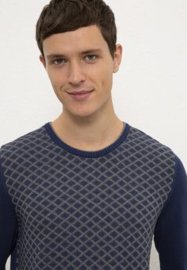 Erkek İndigo Kazak - 50223882038