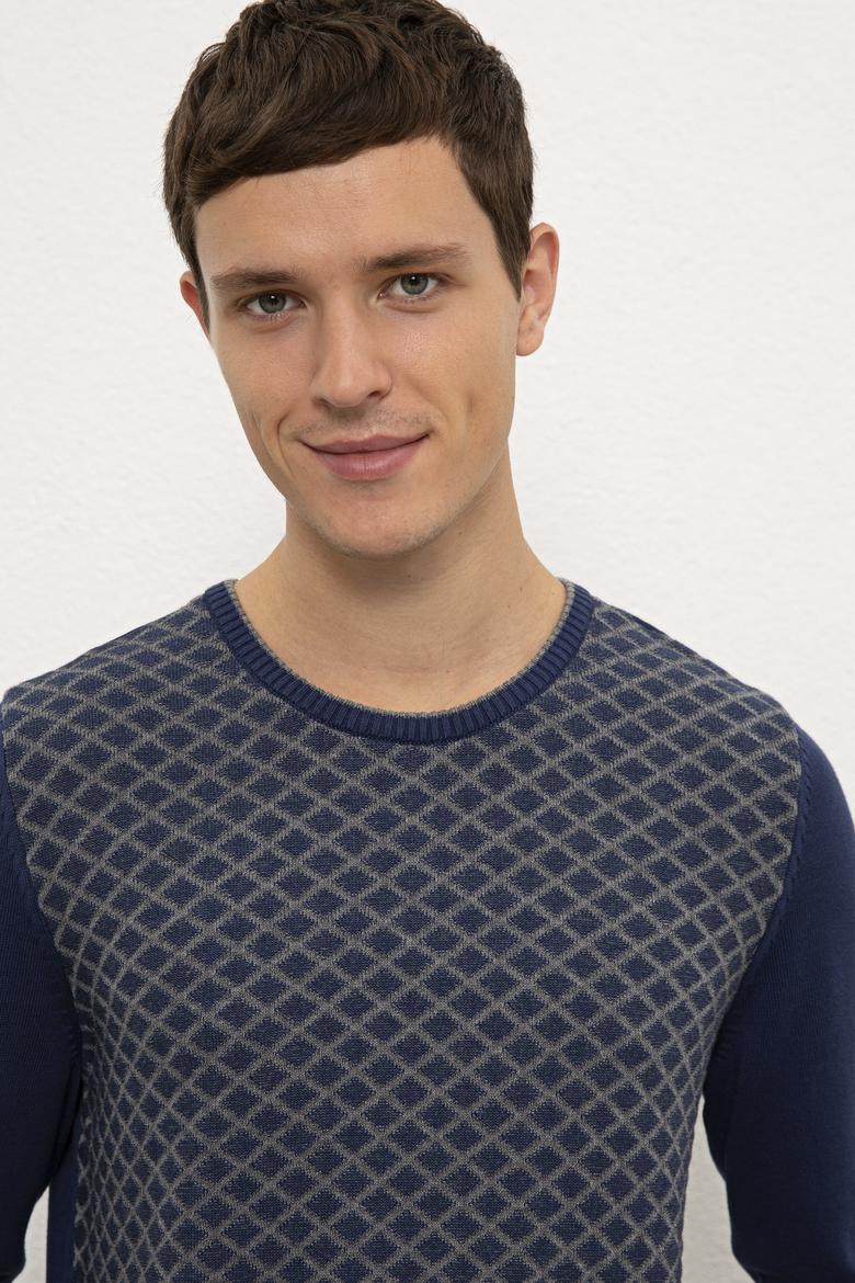 Erkek İndigo Kazak - 50223882038